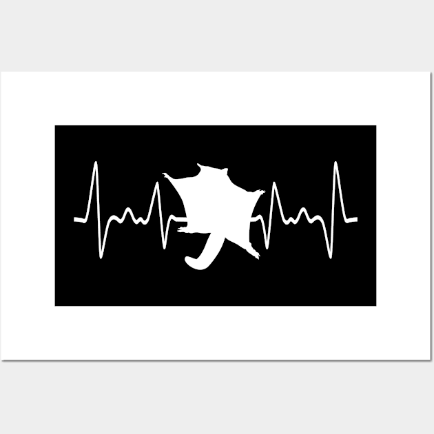 Australia Animal Lover Heartbeat Sugar Glider Wall Art by shirtsyoulike